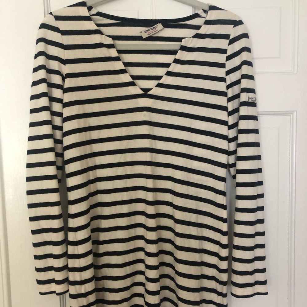 SAint James black and white striped tunic